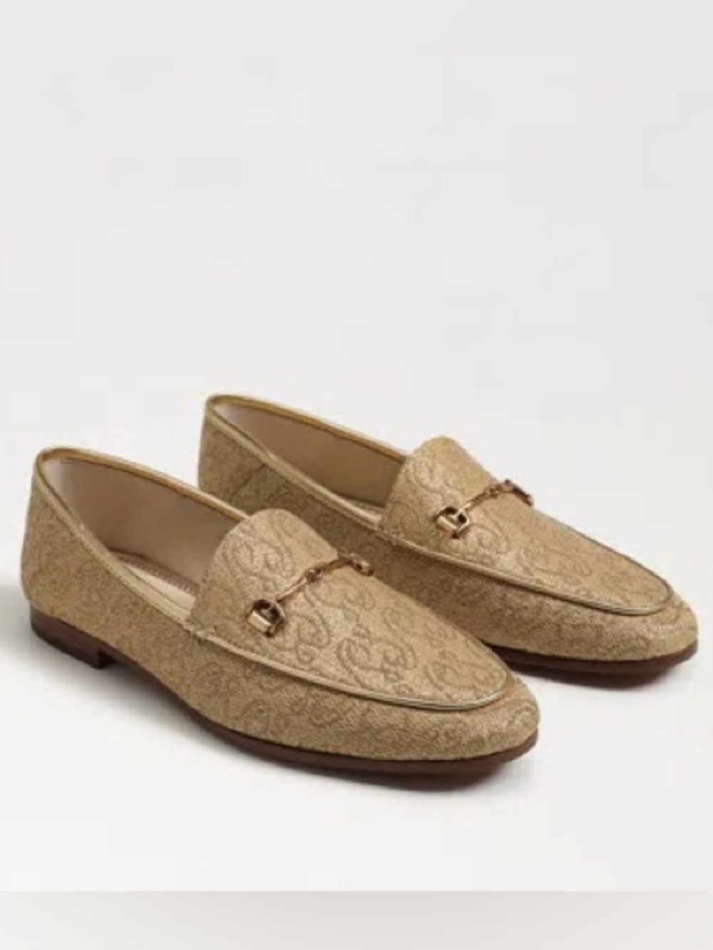 NIB Sam Edelman Lorraine Horsebit Tan Gold Loafers | Size 9